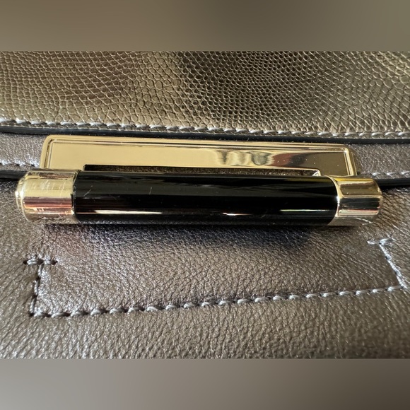 Diane Von Furstenberg Gray Leather Chain Shoulder Crossbody Handbag - Picture 16 of 16